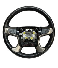 2018 GMC YUKON XL 1500 STEERING WHEEL BLACK LEATHER HEATED GM OEM 84222930 