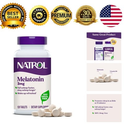 Melatonin 3 mg Dietary Supplement Tablets 120 Count 120 Day Supply