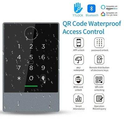 TTLOCK QR Code Access Control Reader 13.56MHz RFID IP67 Keypad Scanner Gateway