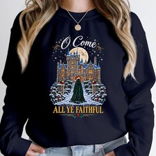 O Come All Ye Faithful Christmas Sweater SWEATSHIRT Holiday Top