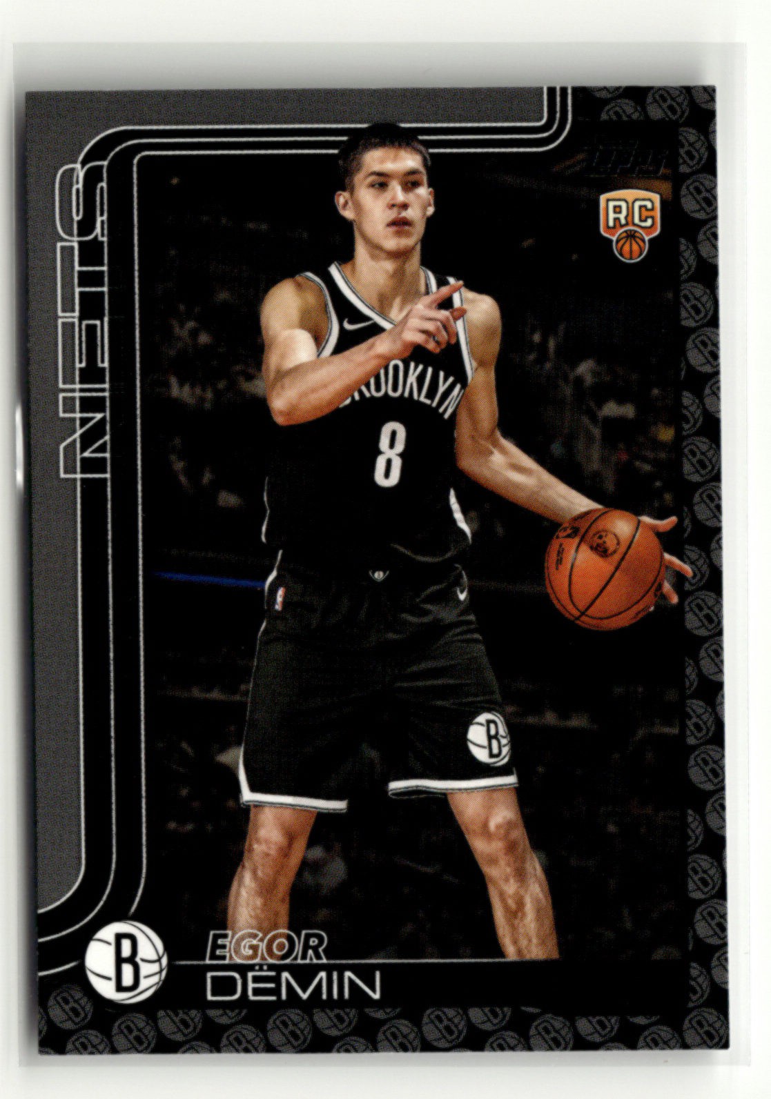 Egor Demin 2025-26 Topps Basketball Team Color Border Variation SSP #208 Nets