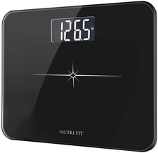 Digital Bathroom Scale Extra-wide 3 Inch Backlit LCD Easy Read 400lb Black