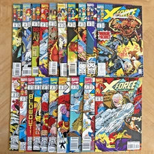 X-Force Comic Lot (35 Issues, Marvel 1991+) – Six #1 w/ Trading Cards + Error Ed
