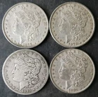 1878, 1878, 1879, and 1881 $1 Morgan Silver Dollars