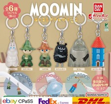 MOOMIN Sign Accessory 2 Set of 6Complete / Capsule Toy / NEW JP