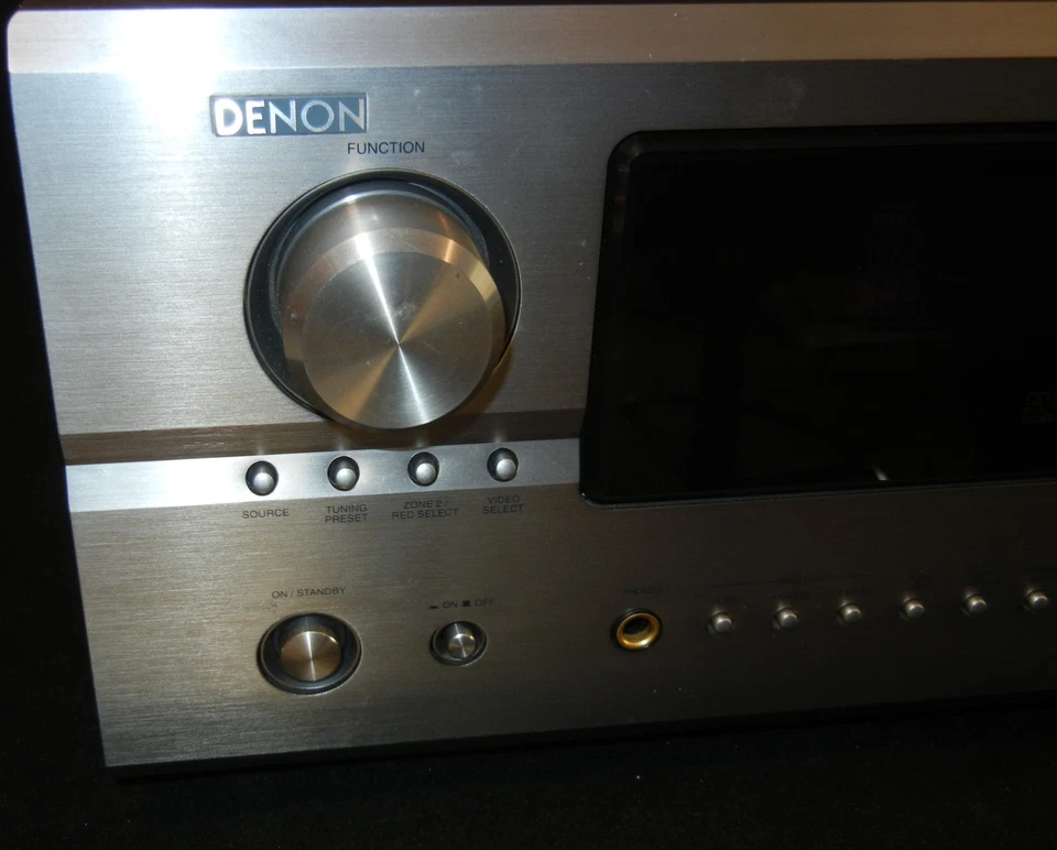 Denon AVR 2805 7.1 Surround Sound Home Theater Receiver Silver w Power Cord - Image 3 of 4