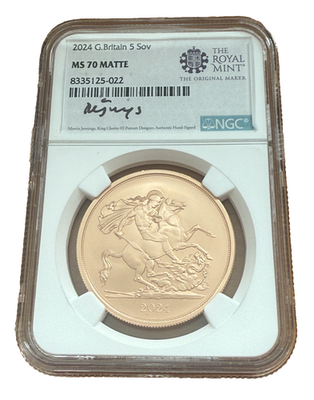 Great Britain U.K. 2024 Gold 5 Pounds Sovereigns NGC MS70 MATTE | eBay