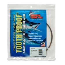 AFW Camo Fishing Leader Wire 195lb Test 30ft Stainless Steel Bite Protection