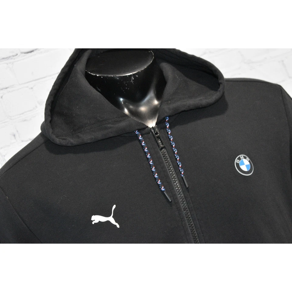 Chaqueta con Capucha PUMA Para Hombre Talla XL Negra BMW Motorsports Performance Cremallera Completa Foto 4 de 4
