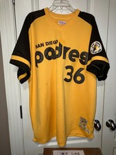 VTG MITCHELL & NESS SAN DIEGO PADRES GAYLORD PERRY #36 SEWN BASEBALL JERSEY 3XL