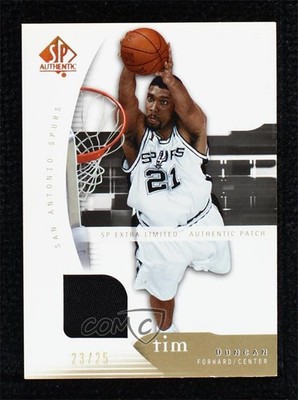 2005-06 SP Authentic SP Extra Limited Patch 23/25 Tim Duncan #77 Patch HOF 0d44