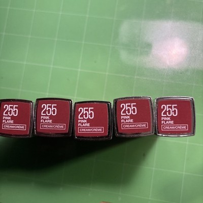 Lot of 5 Maybelline Color Sensational Lipstick #255 Pink Flare Neutral ~ Cream