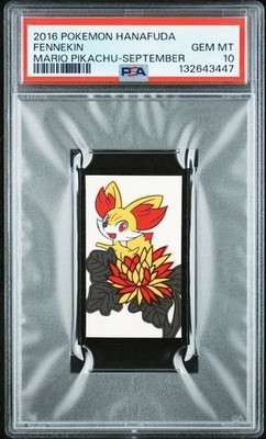 PSA 10 Fennekin Hanafuda Mario Pikachu Japanese Pokemon 2016 September