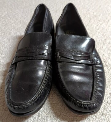 Nunn Bush Men’s Black Leather Slip-On Penny Loafers - Size 10 Nunn Bush 85538-009 LINCOLN Moc Toe Black Multi Penny  main image 3