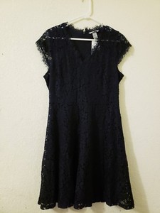 h and m navy dress