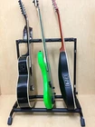 Haze GS014-5 5-Guitar-Stand/Rack, Foldable, Metal & Rubber Structure, Black