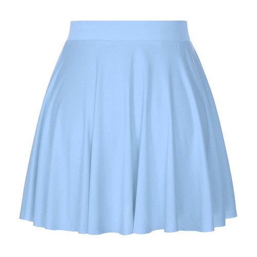 UK Women's Mini Skater Skirt Plain Pleated Mini Skirt Stretchy Flared Mini Skirt - Picture 54 of 145