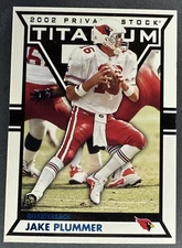 2002 Titanium Blue Arizona Cardinals Football Card #3 Jake Plummer /325