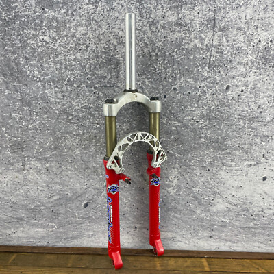 Vintage Marzocci Bomber Fork Red 26 in QR20 Thru Axle Oil Bath