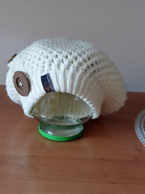 CHILLOUTS Mütze Baskenmütze Beret Strick weiß.  Ohne Size Einheitsgröße