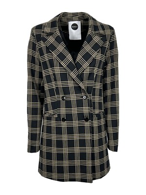 SOHO-T Jacke Lang Zweireihig Kader Schwarz / Kamel WGC29 WJK100 Carol