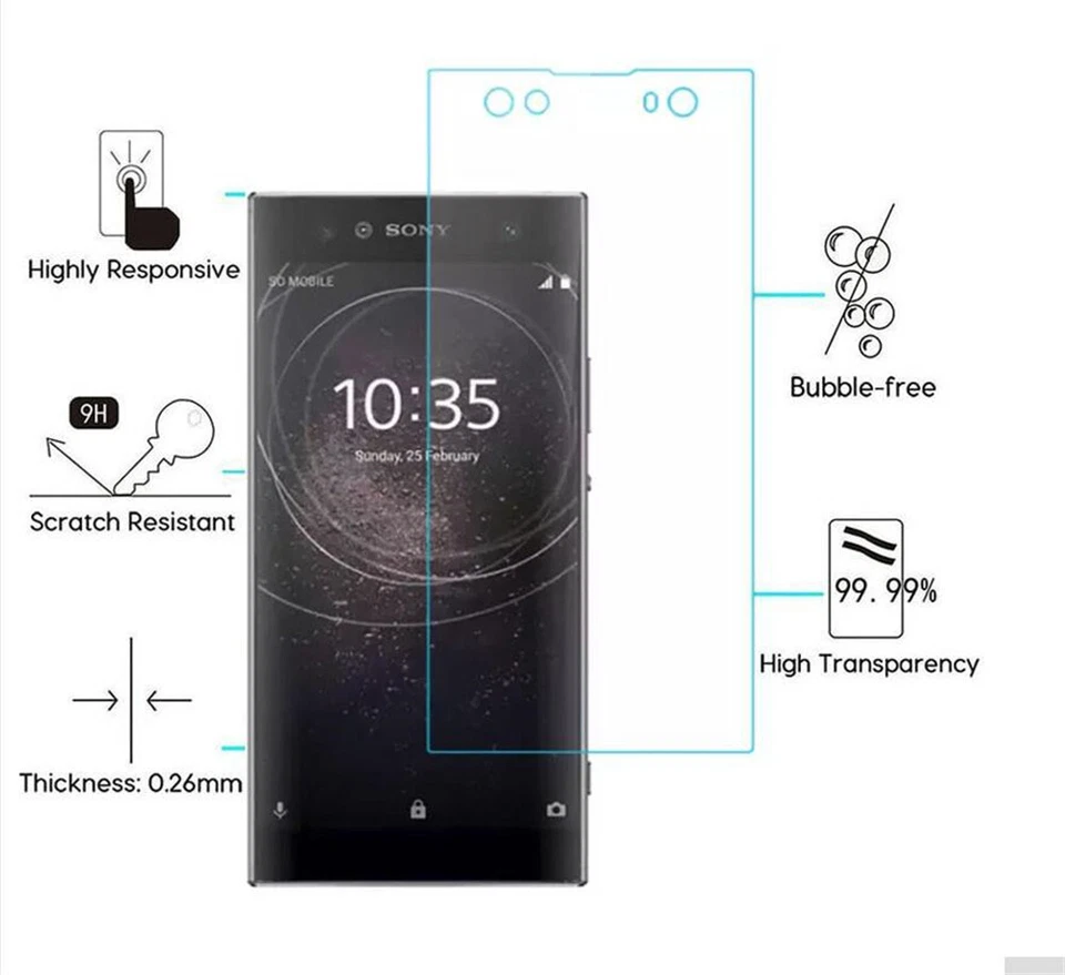 Tempered Glass Screen Protector For Sony Xperia 1 VI 1 V 10 V 1 IV 10 ii 5 ii 5V - Image 4 of 4