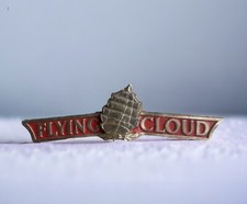 REO 1936 Flying Cloud Radiator Grille Badge Emblem No Mounting Studs Wear