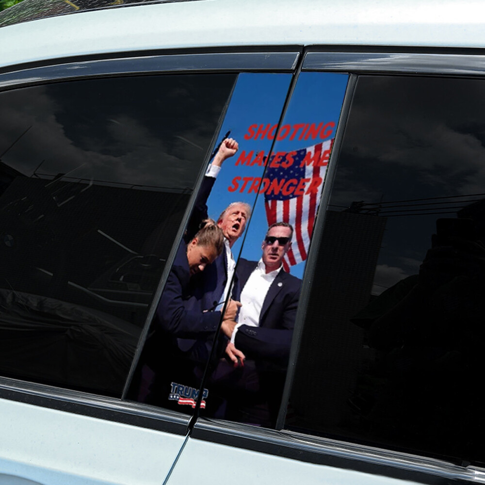 2x DIY 2024 TRUMP FIGHT Car B Pillar Sticker Vinyl Decal Trims Accessories MAGA