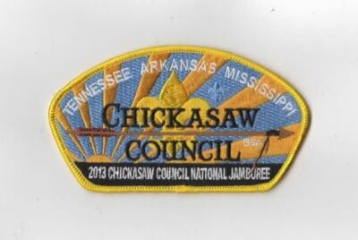 2013 National Jamboree Chickasaw Council TN.-AR.-MS. YEL Bdr. [KY-4760]