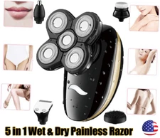5 in 1 Wet&Dry Painless Rechargeable Lady Shaver Electric Razor for Women NEW US