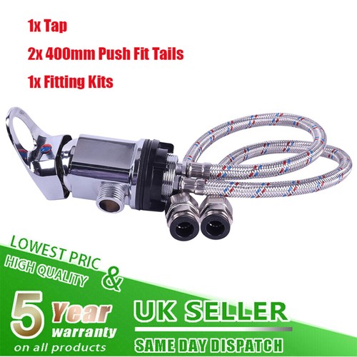 Shower Mixer Tap Outlet 1/2" with 400mm Push Fit Tails For Motorhome