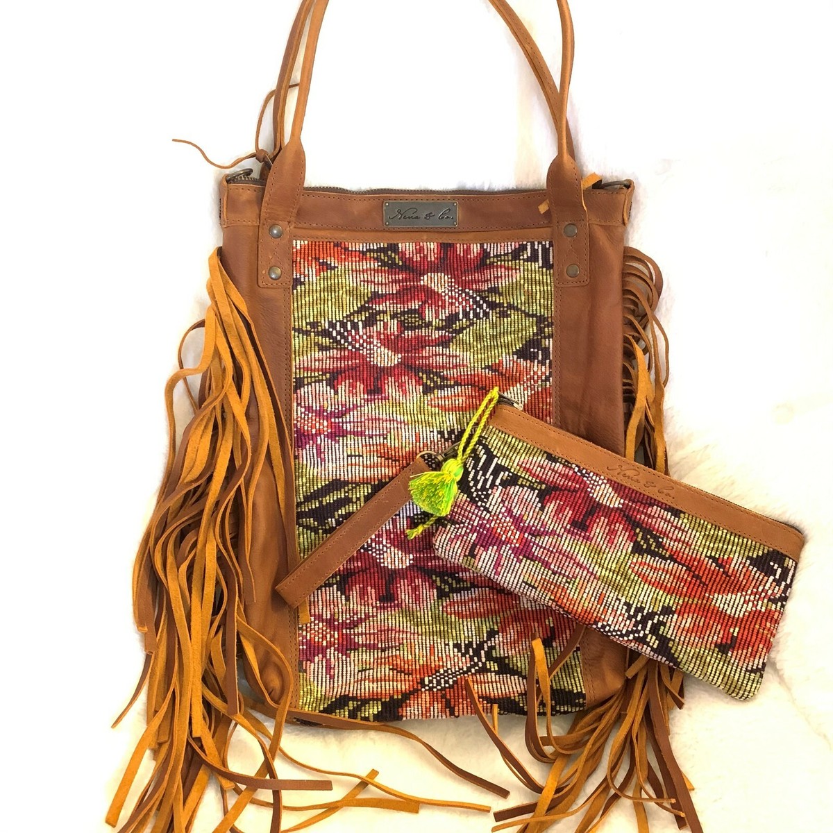Nena & Co. THE PERFECT FRINGE TOTE with Matching Clutch | eBay display picture 3