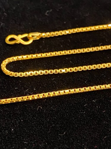 Atemberaubende Dubai handgefertigte Unisex Box Kette Halskette in 916 gestempelt 22K Gelbgold - Bild 3 von 12