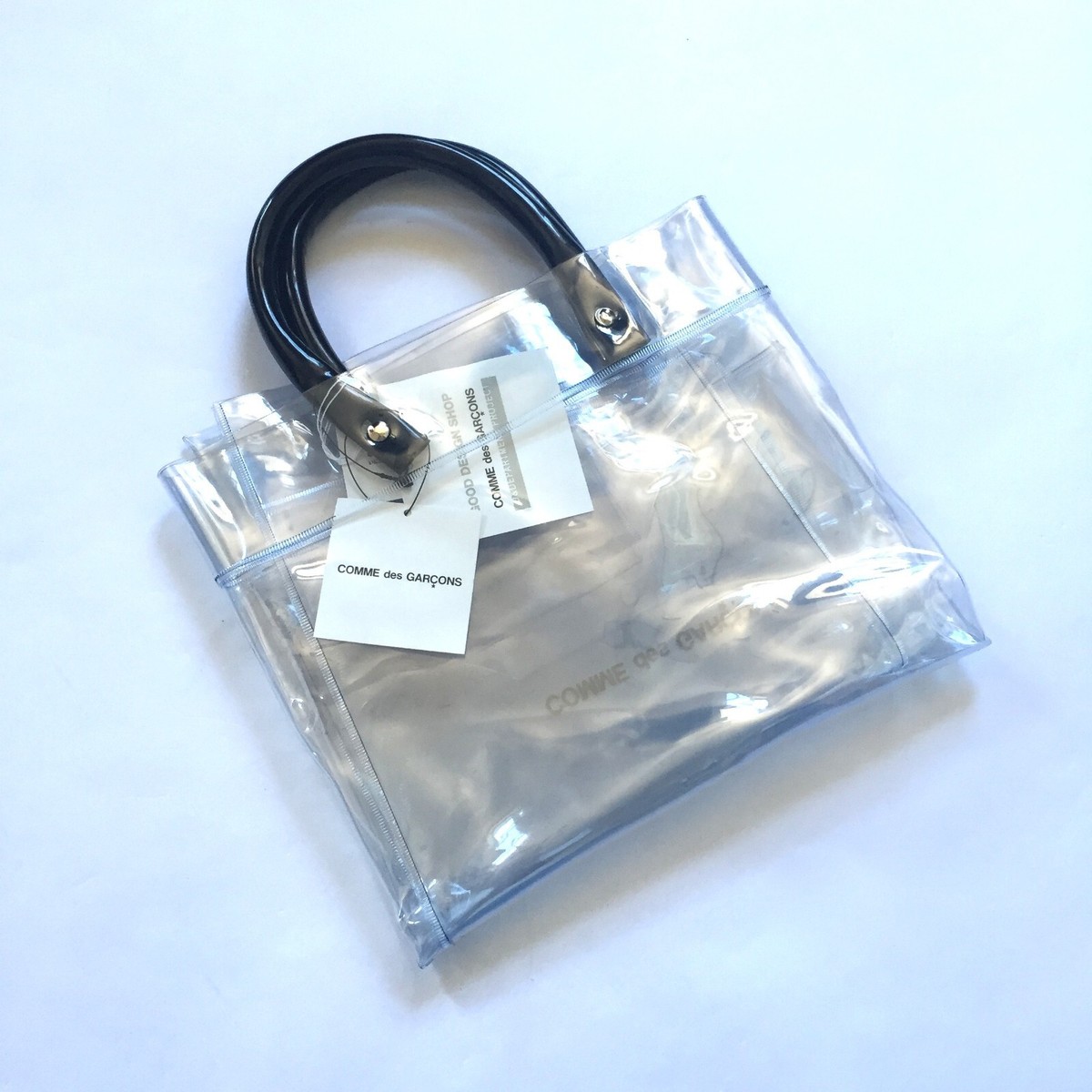 NWT Comme des Garcons CDG Good Design Shop Clear Logo Tote