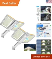 Solar Outdoor Lights, Motion Sensor Outdoor Lights Double Big Solar Panels, I...