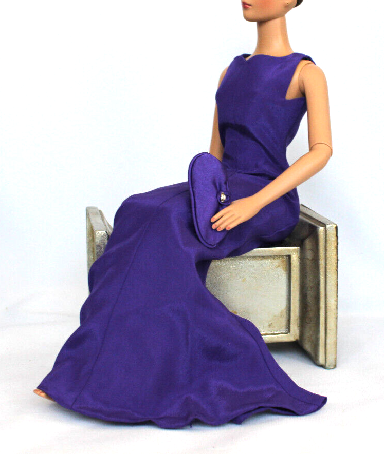 FM Diana Royal Purple Versace Gown formal dress purse fit 16" fashion doll  Tyler | eBay