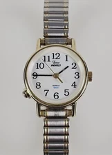 Timex Indiglo D4 1996 VTG Gold Silver Two Tone Wristwatch Watch Working Tested