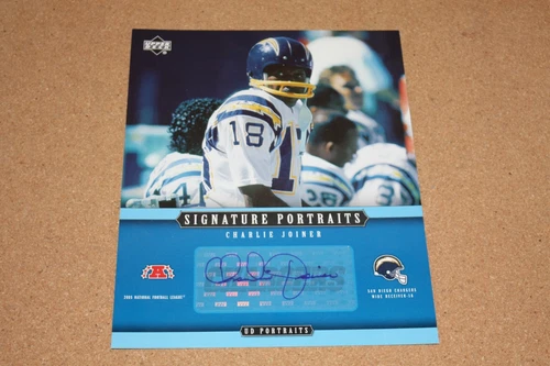 2005 Upper Deck Signature Portraits Charlie Joiner - UD 8x10 Autograph Auto