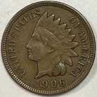 1906 Indian Head Cent Choice Extremely Fine XF+ Coin #17996