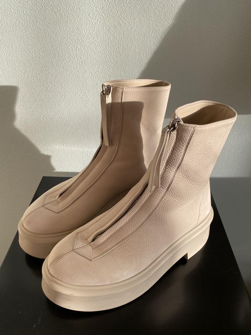 THE ROW Zipped Boot Ⅰ Leather Front Zipper Beige Size: 36 THE ROW Zipped Boot Ⅰ Leather Front Zipper Beige Size: 36