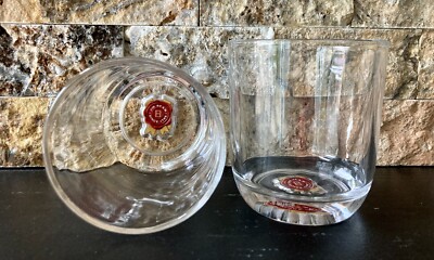 2 Jim Beam Emblem Cocktail Rocks Bourbon Whiskey Glasses
