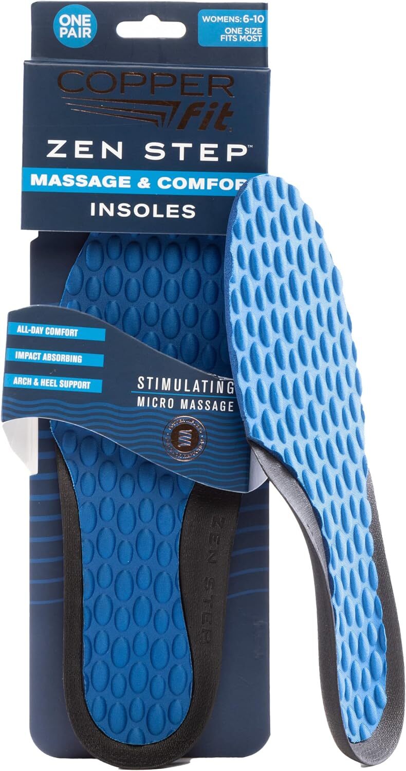 Copper Fit Men's Zen Step Comfort Insole, Size 814 Blue eBay