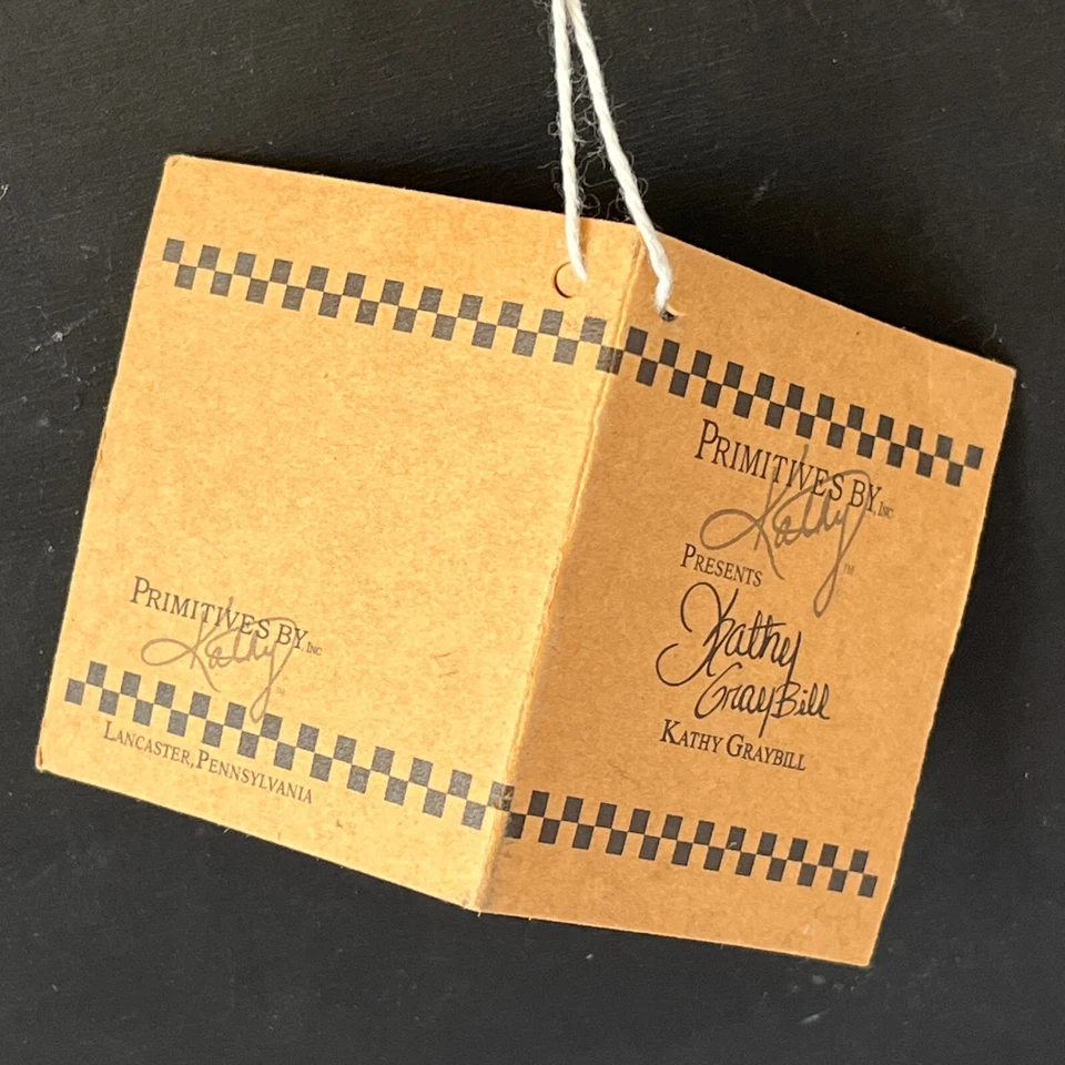 Letrero de madera arte popular luna bruja voladora pintado a mano primitivos por Kathy Halloween Foto 3 de 4