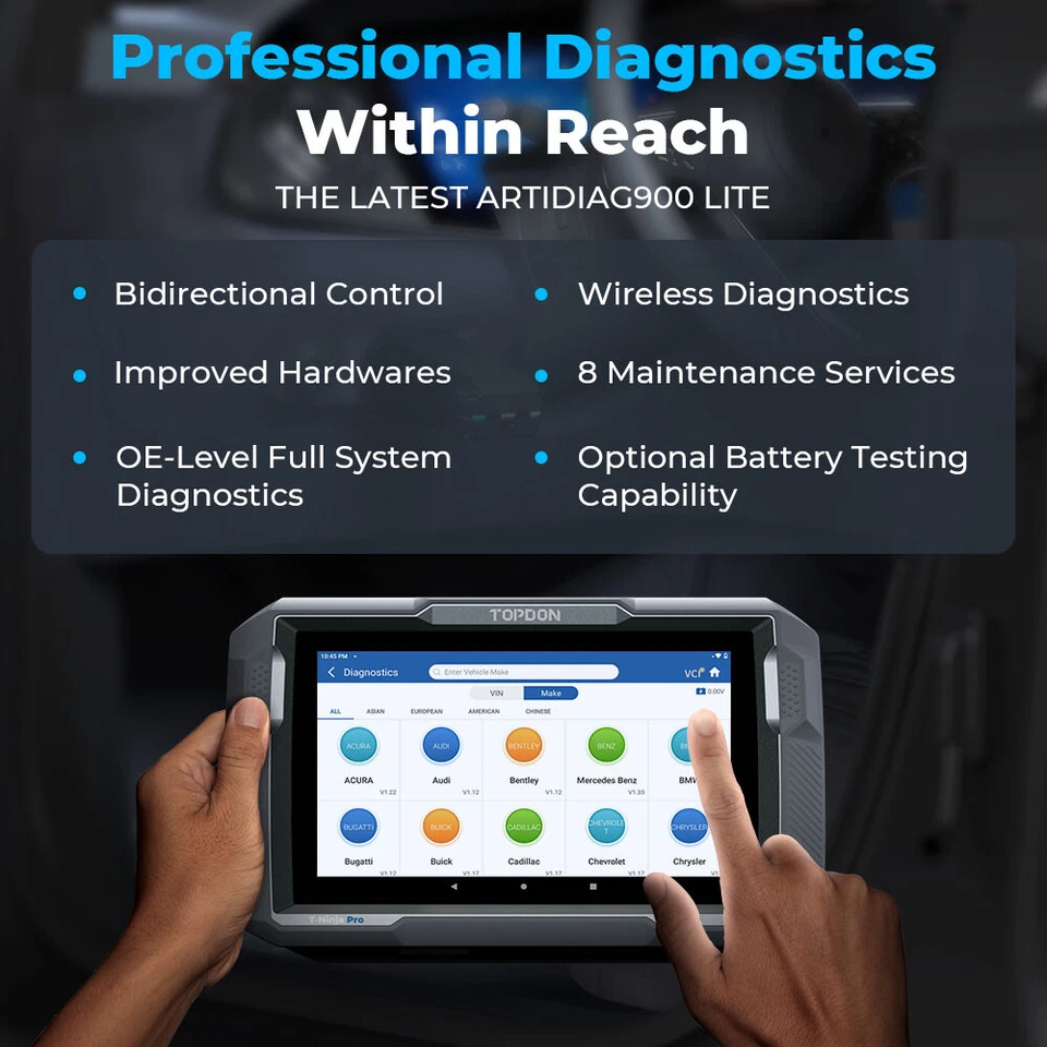 2025 TOPDON ArtiDiag900 Lite BT Bidirectional Full System Car OBD2 Scanner Tool - Image 2 of 4
