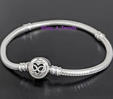 NEW PANDORA 599365C00 925 Silver Moment Heart Infinity Clasp Charm Bracelets