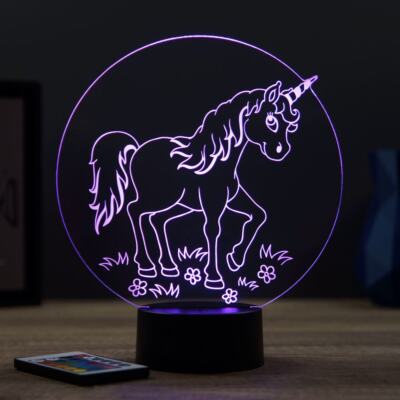 Lampe De Chevet Licorne Blanche – Vintage, Fonctionnelle, Avec Prise Murale