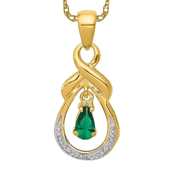 Emerald Yellow Gold Fashion Necklaces & Pendants
