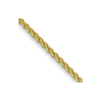 Solid 10k Yellow Gold YG 1mm Spiga Chain Necklace with Secure Lobster Lock Clasp Solid 10k Yellow Gold YG 1mm Spiga Chain Necklace with Secure Lobster Lock Clasp