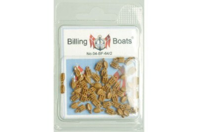 Billing Boats BF64/2 - Blöcke A Loch Doppel - 5 MM - 50 Pcs