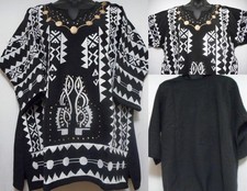 Men women Mud cloth Vintage dashiki Shirt African Blouse Organic Cotton One Size